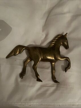 Brass Horse Horse Sculpture